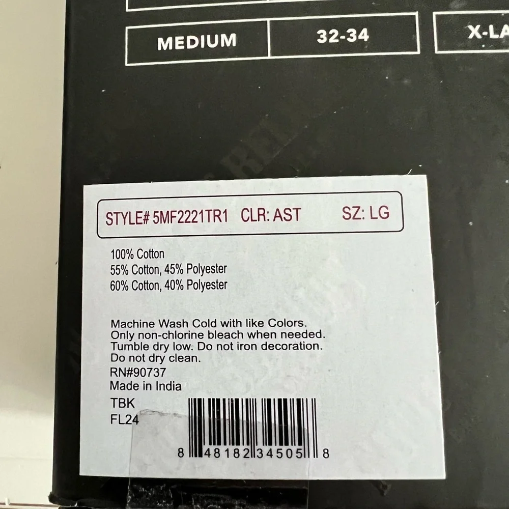 New True Religion set of 5 briefs underwear premium cotton size Large